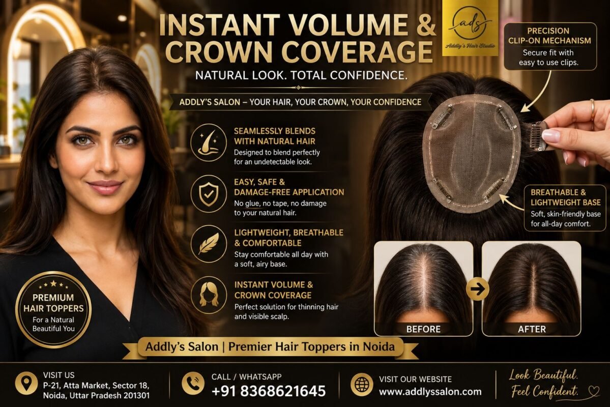 Hair Topper Sector 18 Noida for natural volume and crown coverage