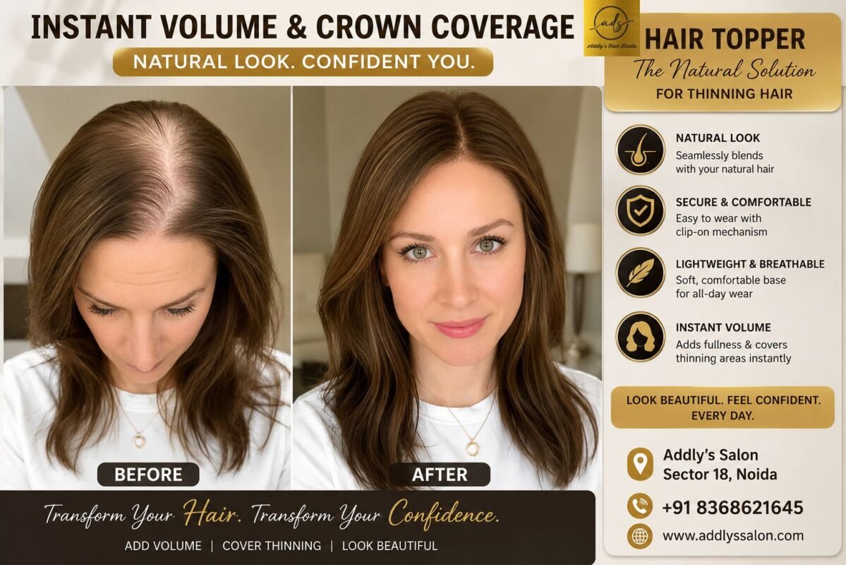 Hair Topper Sector 18 Noida for natural volume and crown coverage
